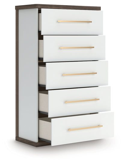 Kendanport Brown/White Chest of Drawers - PCB1108-46