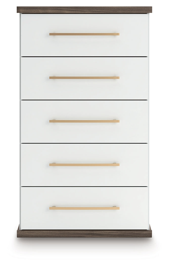 Kendanport Brown/White Chest of Drawers - PCB1108-46