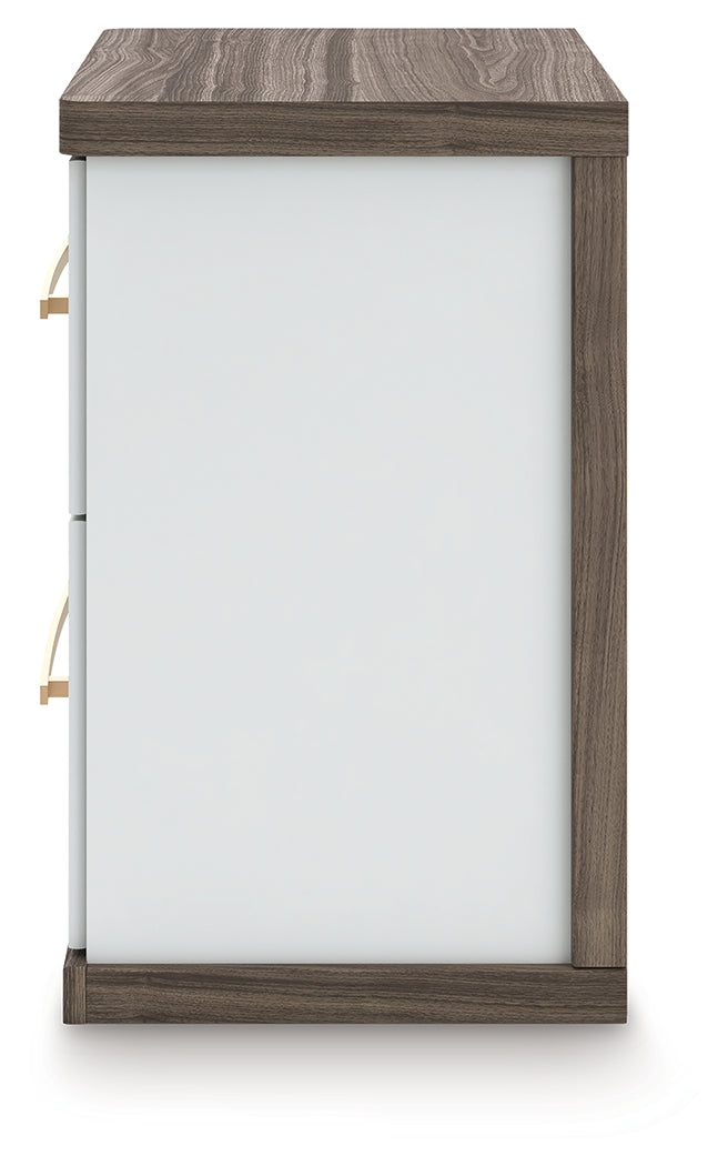 Kendanport Brown/White Nightstand - PCB1108-92