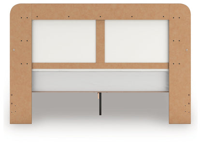 Kendanport Brown/White King Upholstered Bed from Ashley - Luna Furniture