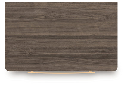 Kendanport White/Brown King Upholstered Bed, Dresser and Nightstand - PCB1108B11