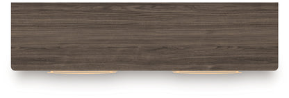Kendanport White/Brown King Upholstered Bed, Dresser and Nightstand - PCB1108B11