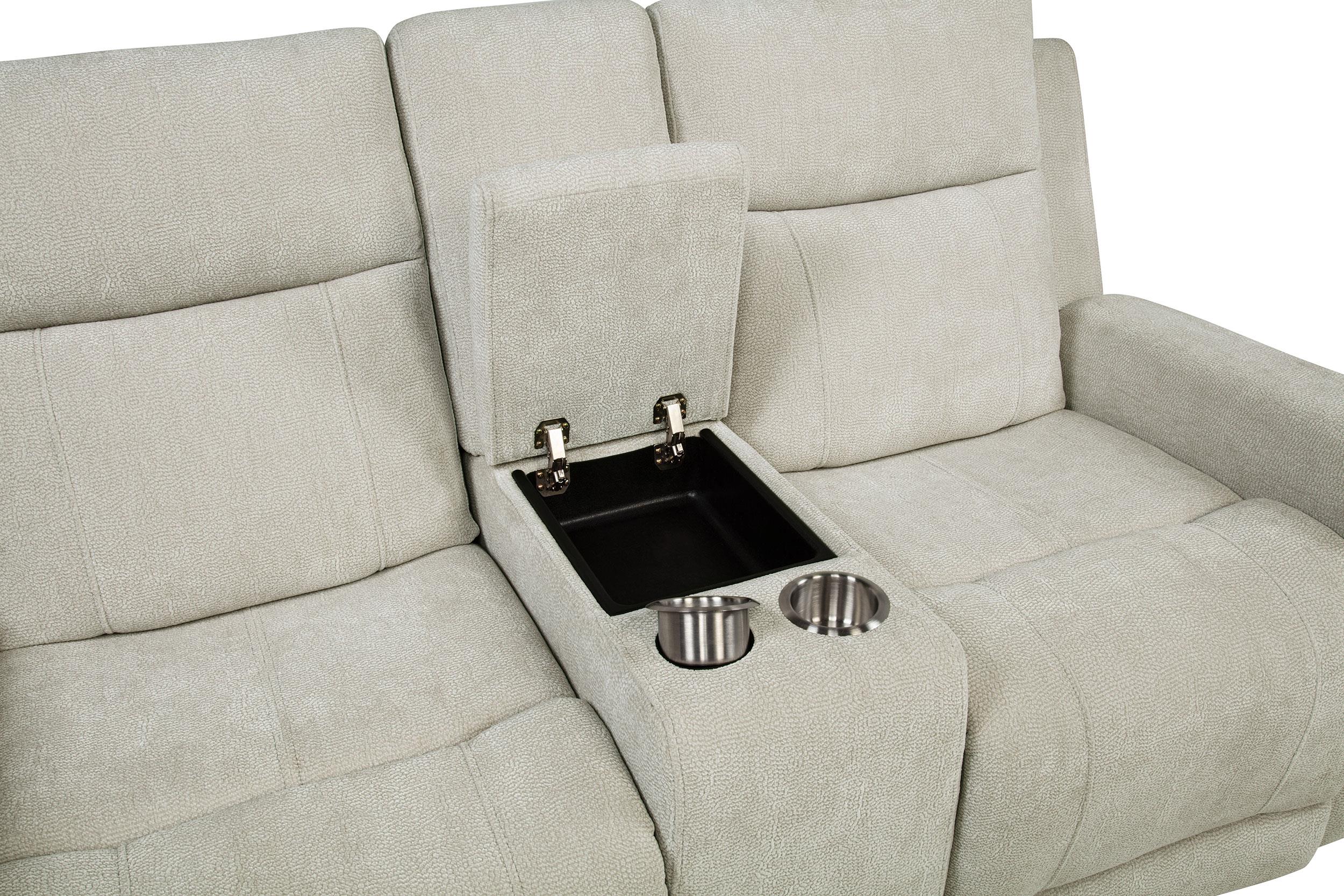 Kennett 2-piece Chenille Power Reclining Sofa Set Ivory - 610151P-S2