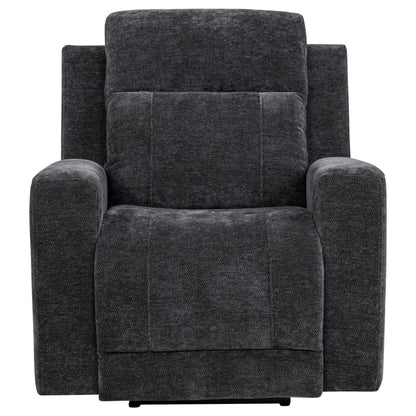 Kennett Chenille Upholstered Power Recliner Chair Dark Grey - 610156P