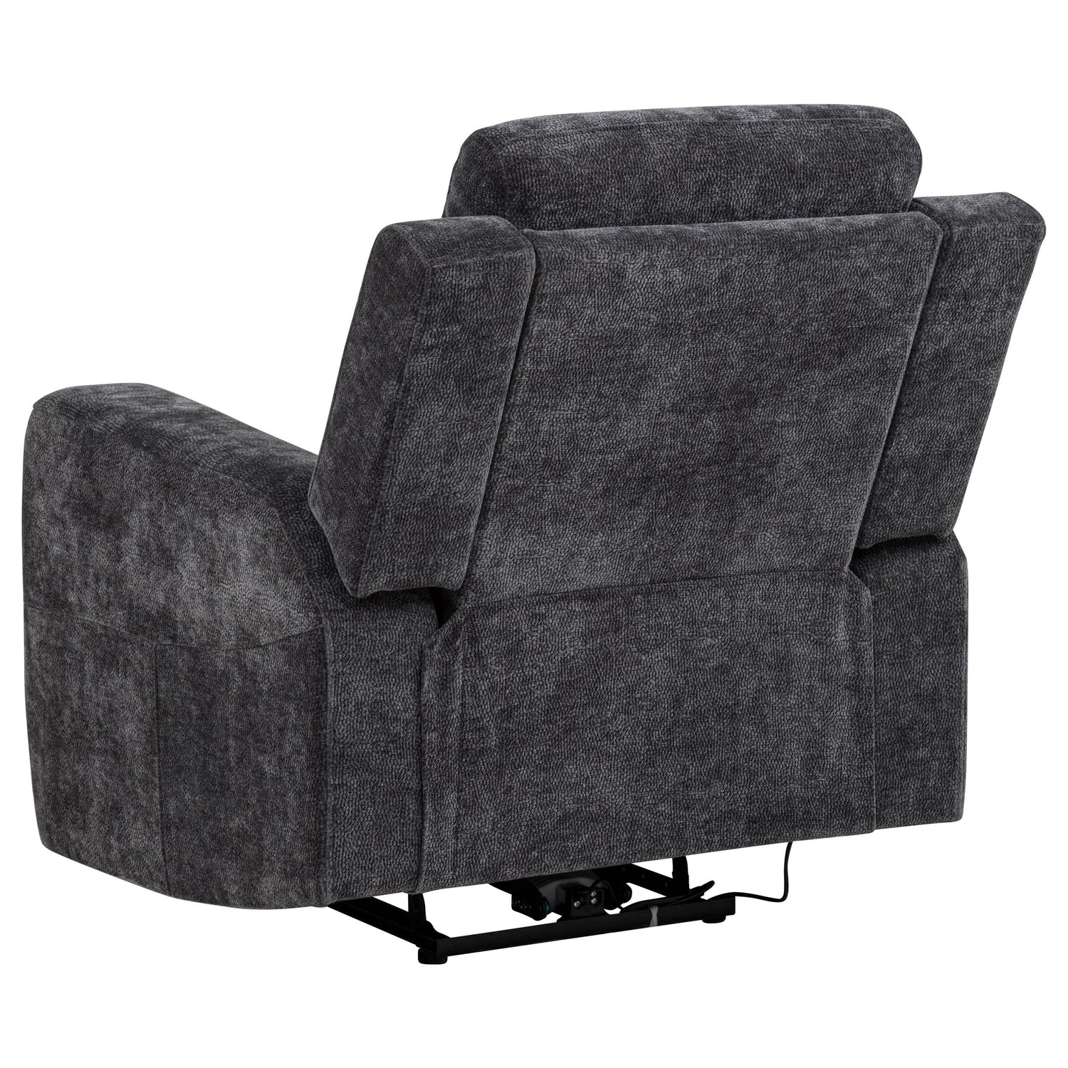 Kennett Chenille Upholstered Power Recliner Chair Dark Grey - 610156P