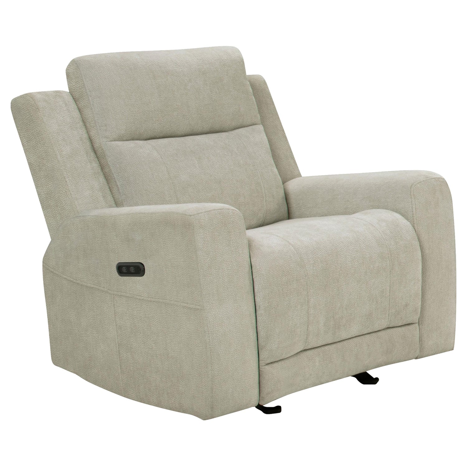 Kennett Chenille Upholstered Power Recliner Chair Ivory - 610153P