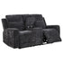 Kennett Chenille Upholstered Power Reclining Loveseat Grey - 610155P