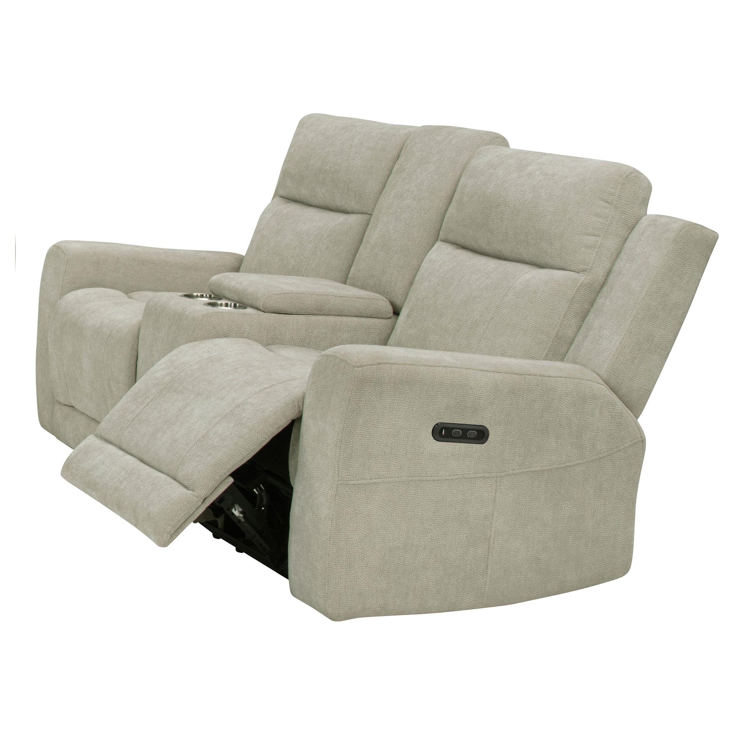 Kennett Chenille Upholstered Power Reclining Loveseat Ivory - 610152P