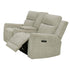 Kennett Chenille Upholstered Power Reclining Loveseat Ivory - 610152P
