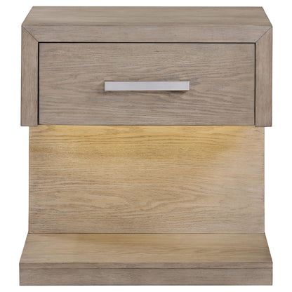 Kenora 1-drawer Nightstand Bedside Table Barley Brown - 224852