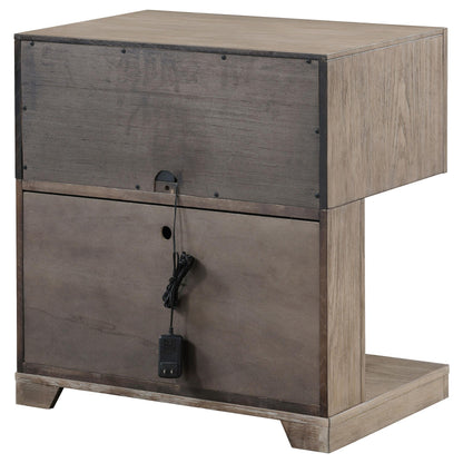 Kenora 1-drawer Nightstand Bedside Table Barley Brown - 224852