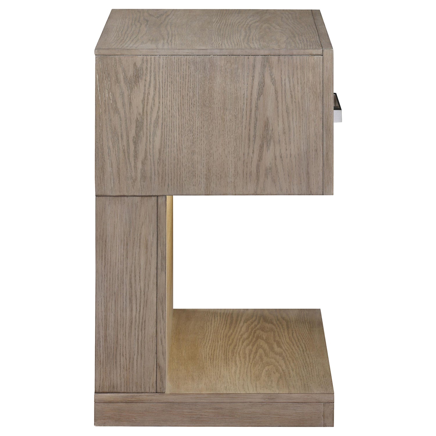 Kenora 1-drawer Nightstand Bedside Table Barley Brown - 224852