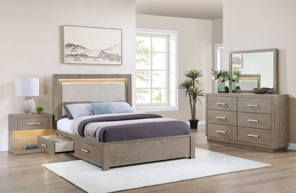 Kenora 4-piece Queen Bedroom Set Barley Brown - 224850Q-S4