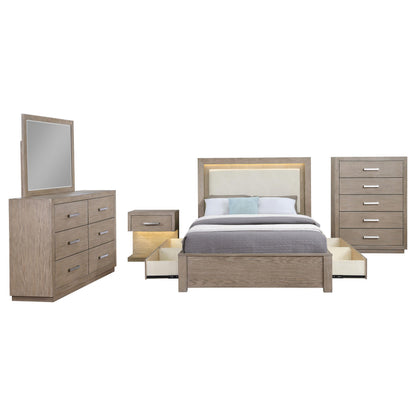 Kenora 5-piece Queen Bedroom Set Barley Brown - 224850Q-S5