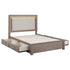 Kenora 56-inch Eastern King LED Storage Bed Barley Brown - 224850KE