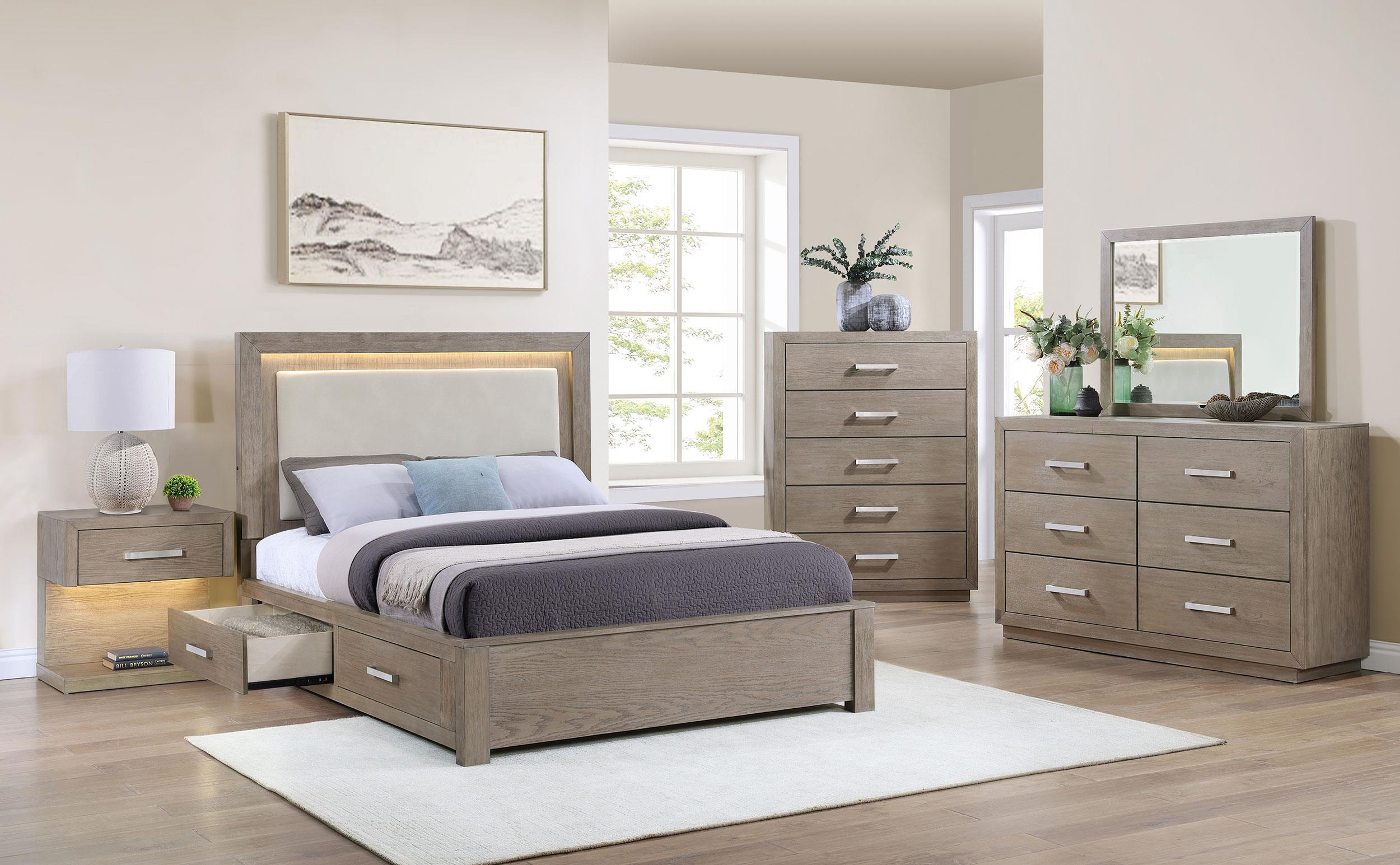 Kenora 6-drawer Dresser and Mirror Barley Brown - 224853M