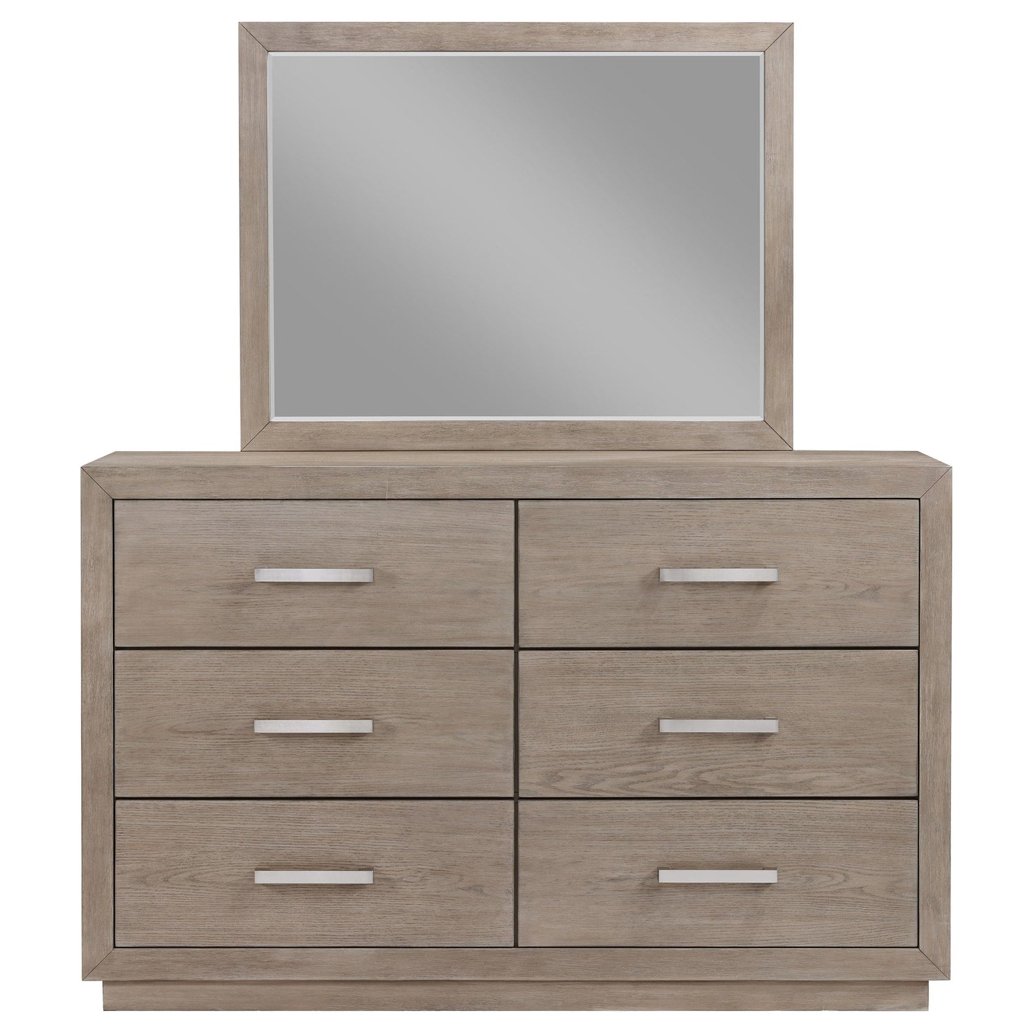 Kenora 6-drawer Dresser and Mirror Barley Brown - 224853M