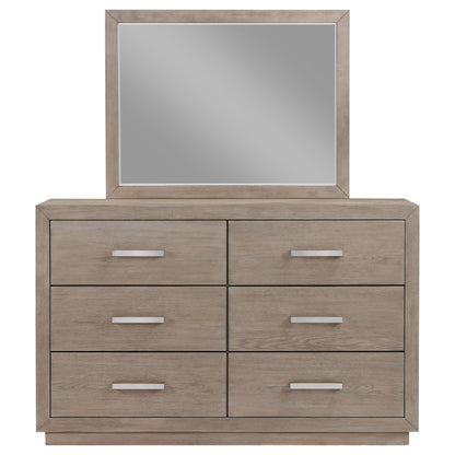 Kenora 6-drawer Dresser and Mirror Barley Brown - 224853M
