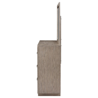 Kenora 6-drawer Dresser and Mirror Barley Brown - 224853M