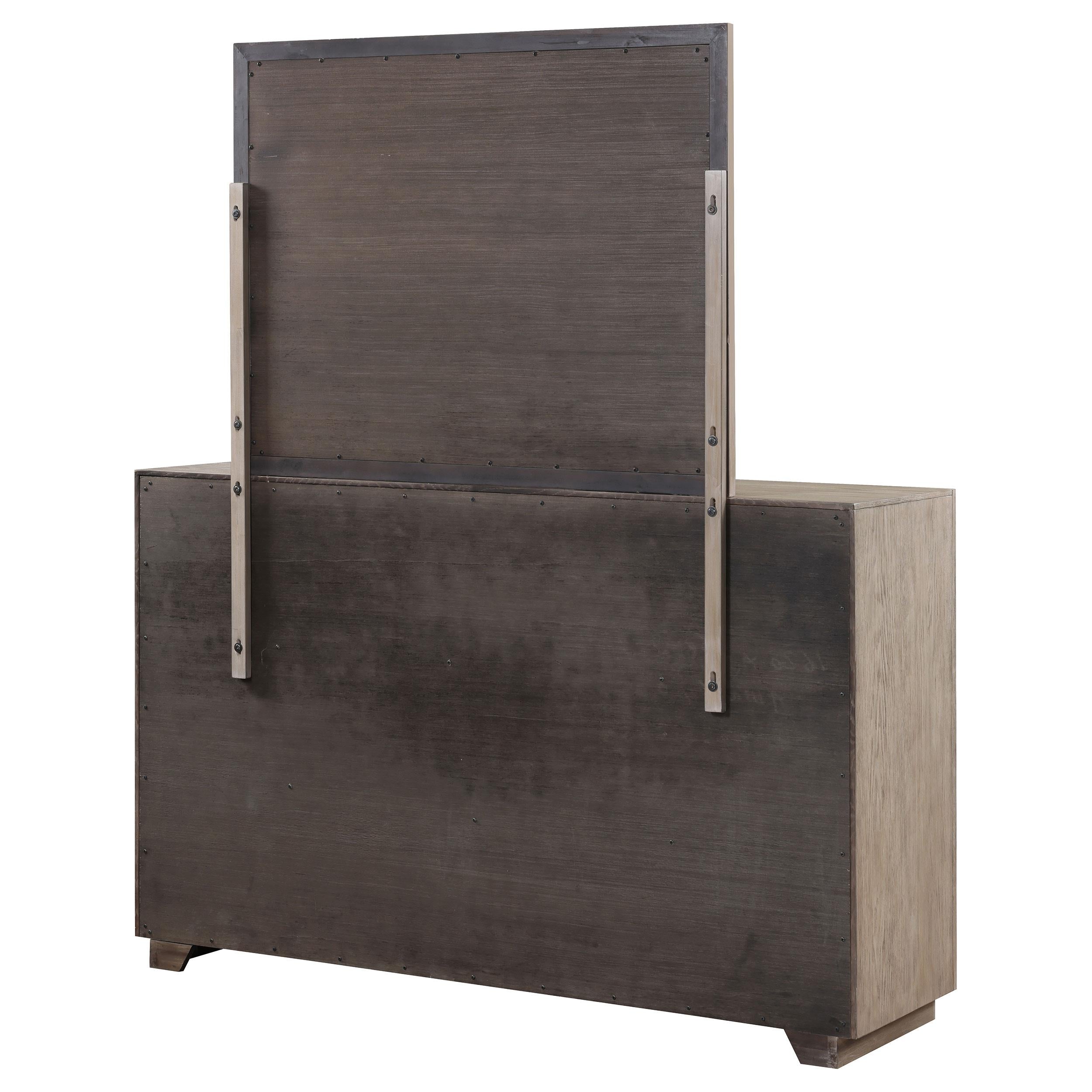 Kenora 6-drawer Dresser and Mirror Barley Brown - 224853M