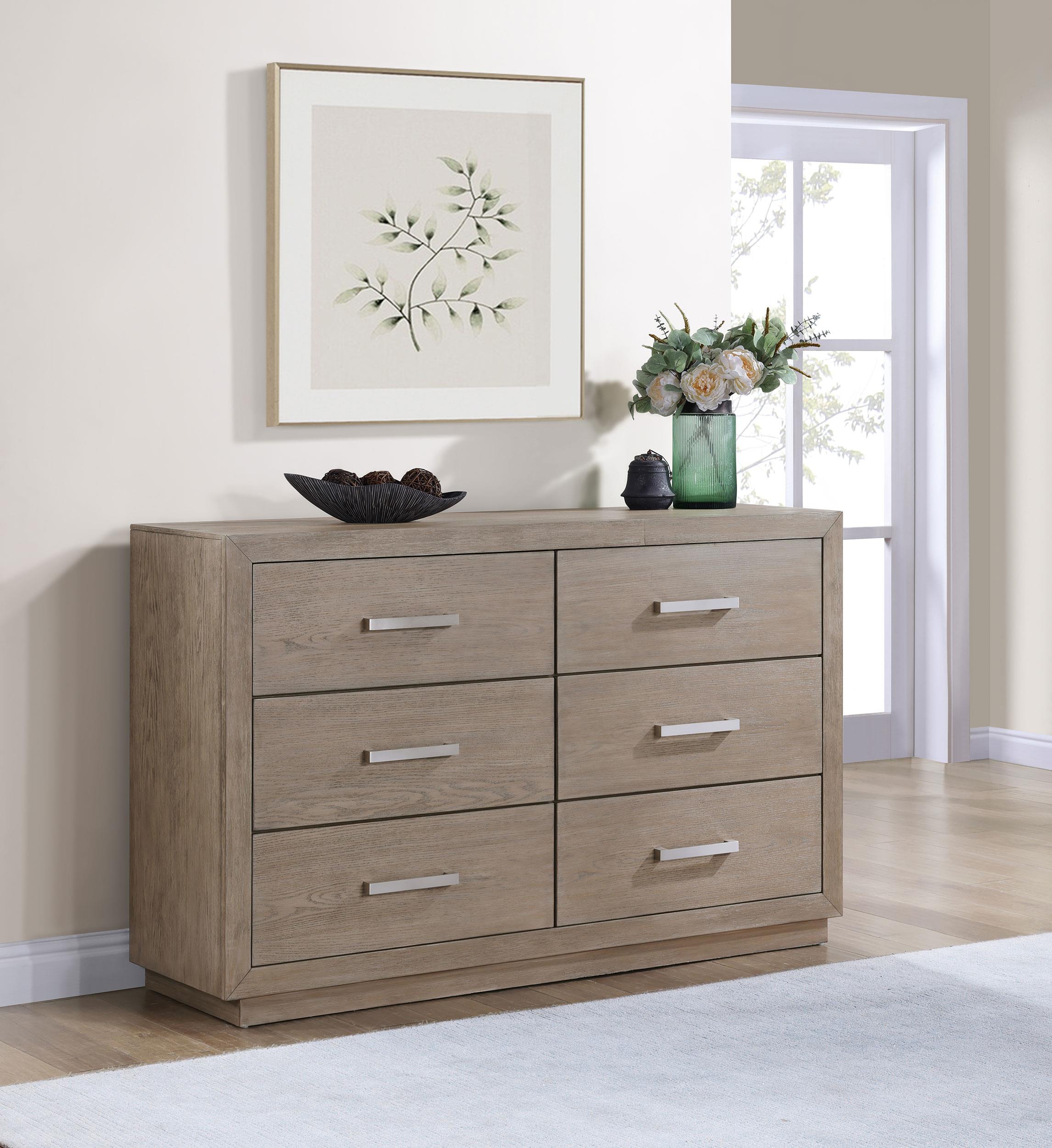 Kenora 6-drawer Dresser Barley Brown - 224853