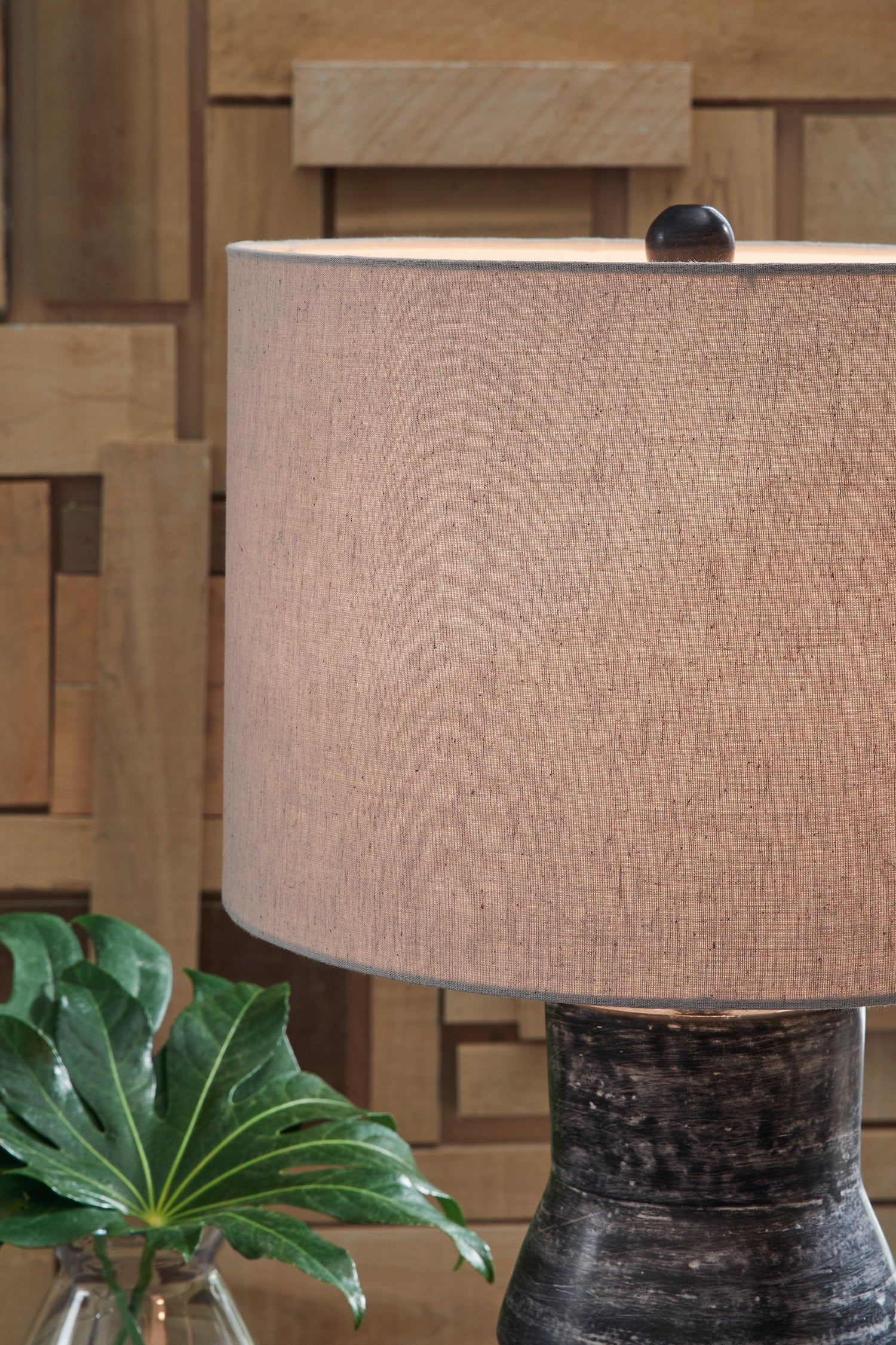 Kerbert Distressed Black Table Lamp - L100824