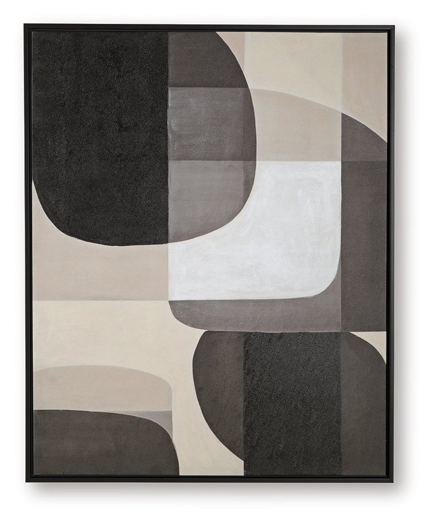 Kesleigh Black/White Wall Art - A8000495