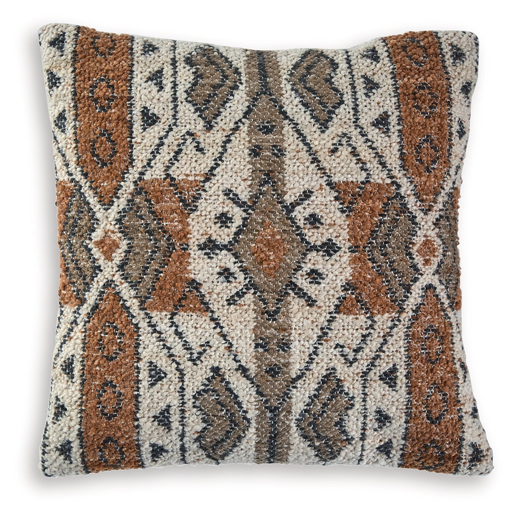 Kierenworth Sienna/Ivory/Black Pillow (Set of 4) - A1001110