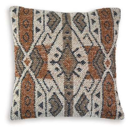Kierenworth Sienna/Ivory/Black Pillow (Set of 4) - A1001110