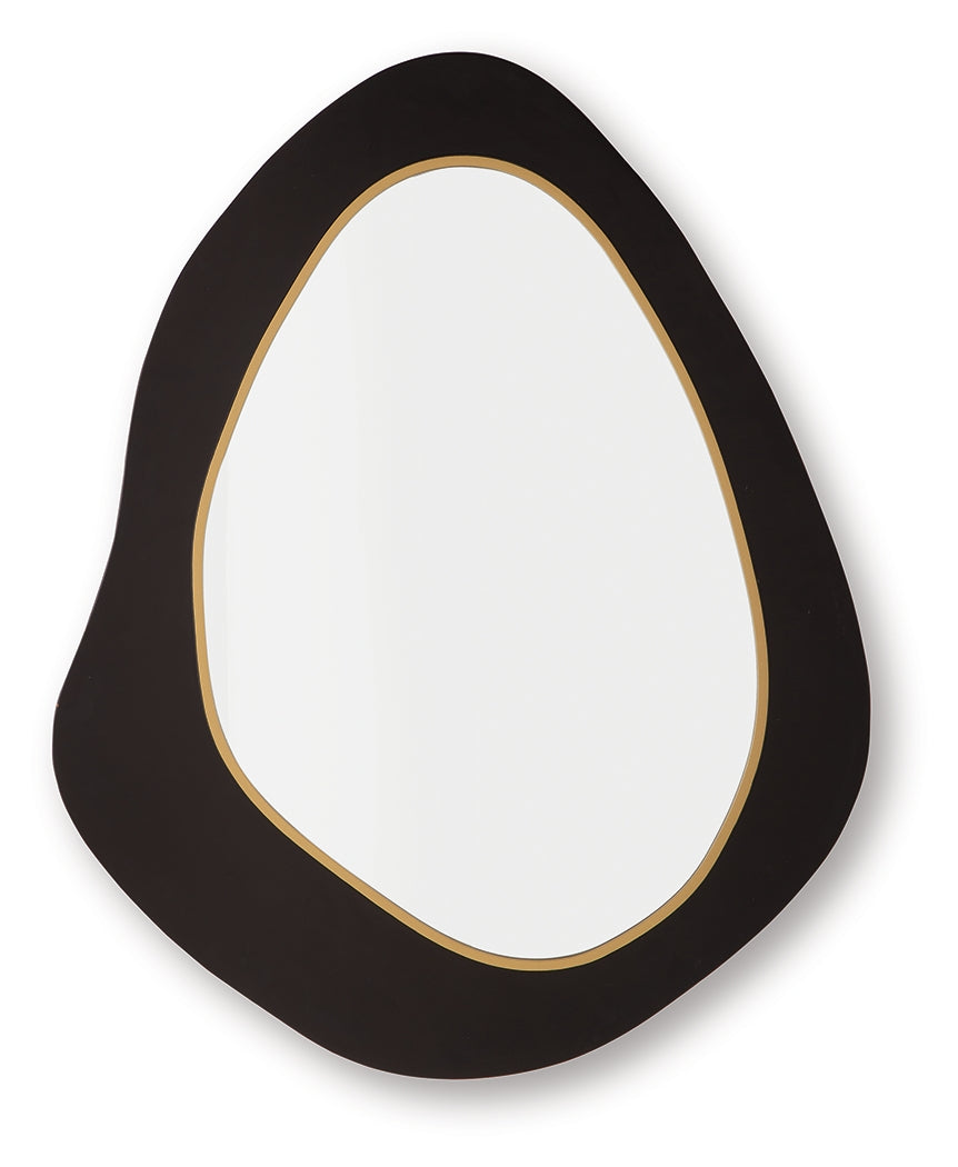Kierlock Black/Gold Finish Accent Mirror - A8010414