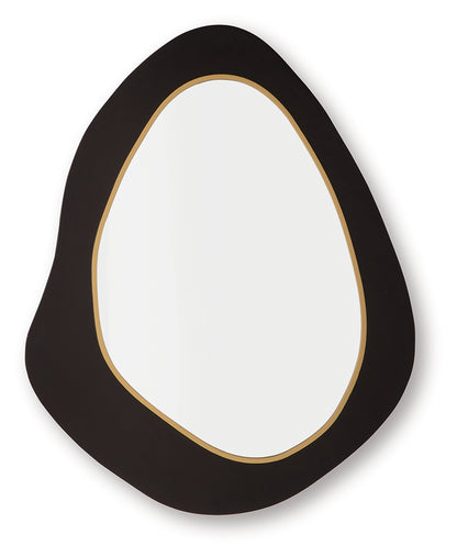 Kierlock Black/Gold Finish Accent Mirror - A8010414