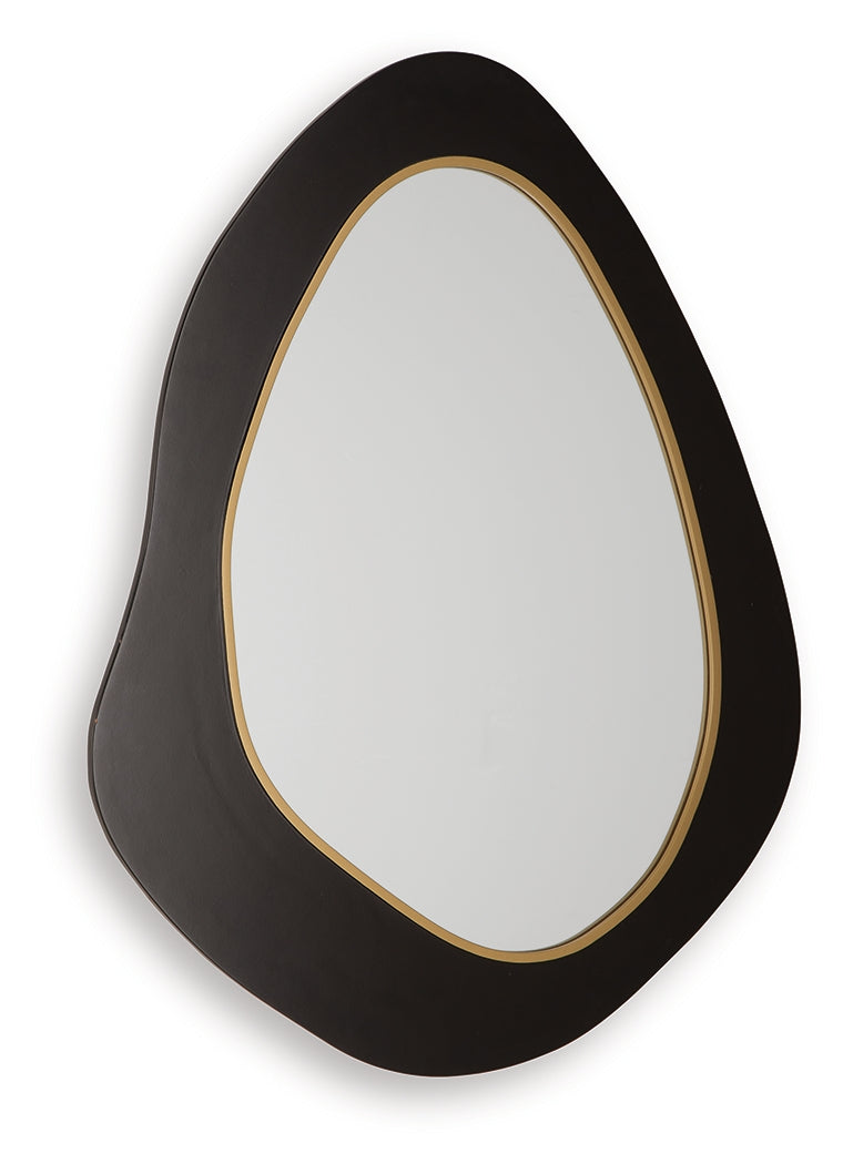 Kierlock Black/Gold Finish Accent Mirror - A8010414