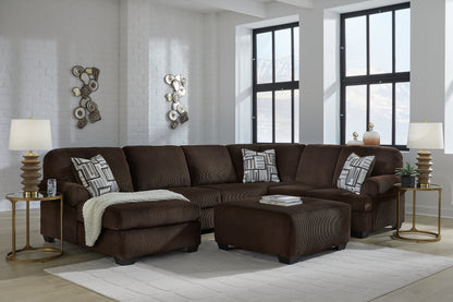 Kimlee Chocolate 3-Piece Sectional with Chaise - PC35603S1