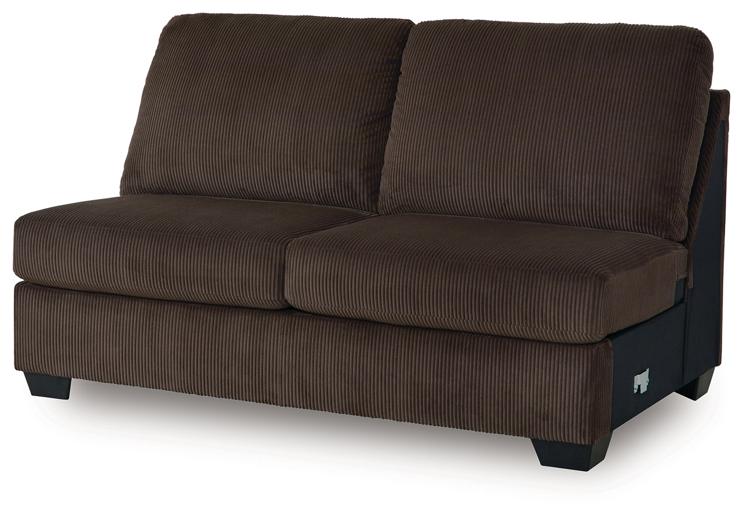 Kimlee Chocolate Armless Loveseat - PC3560334