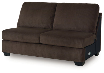 Kimlee Chocolate Armless Loveseat - PC3560334
