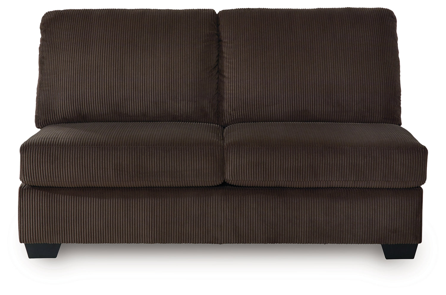 Kimlee Chocolate Armless Loveseat - PC3560334