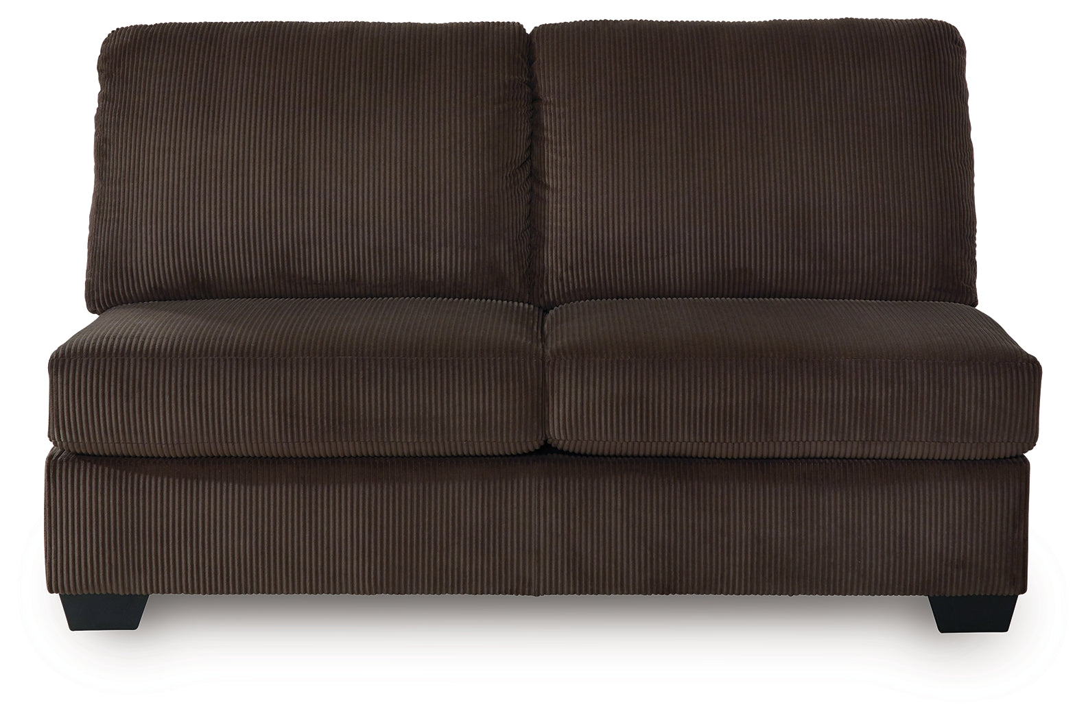 Kimlee Chocolate Armless Loveseat - PC3560334