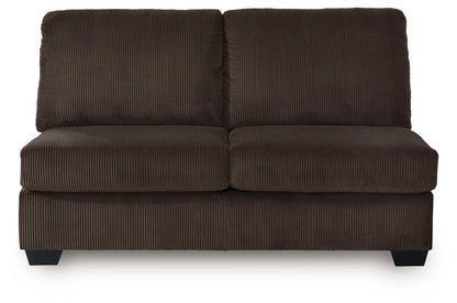 Kimlee Chocolate Armless Loveseat - PC3560334