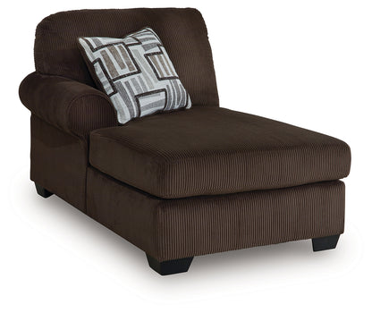 Kimlee Chocolate Left-Arm Facing Corner Chaise - PC3560316