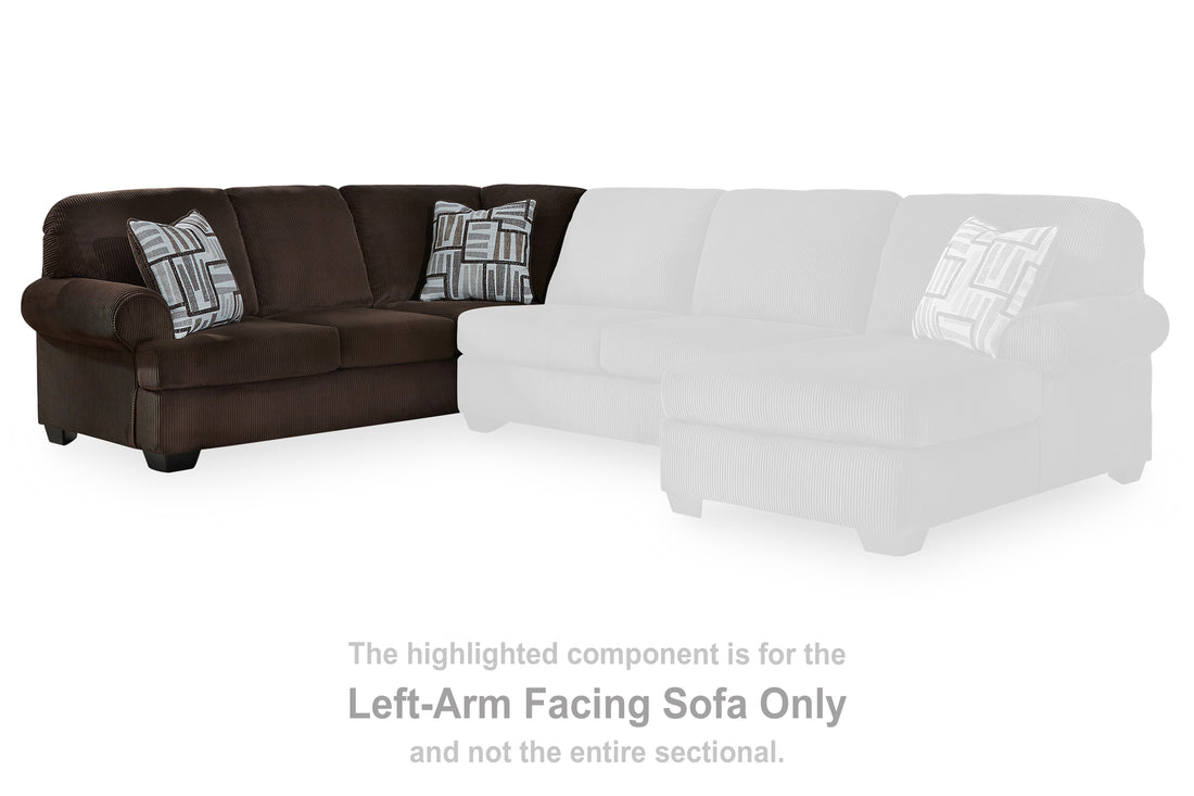 Kimlee Chocolate Left-Arm Facing Sofa - PC3560366