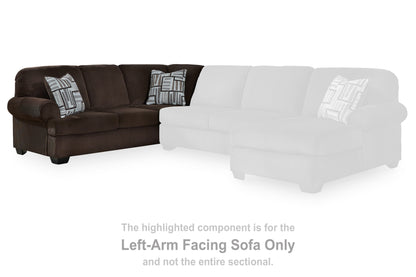 Kimlee Chocolate Left-Arm Facing Sofa - PC3560366