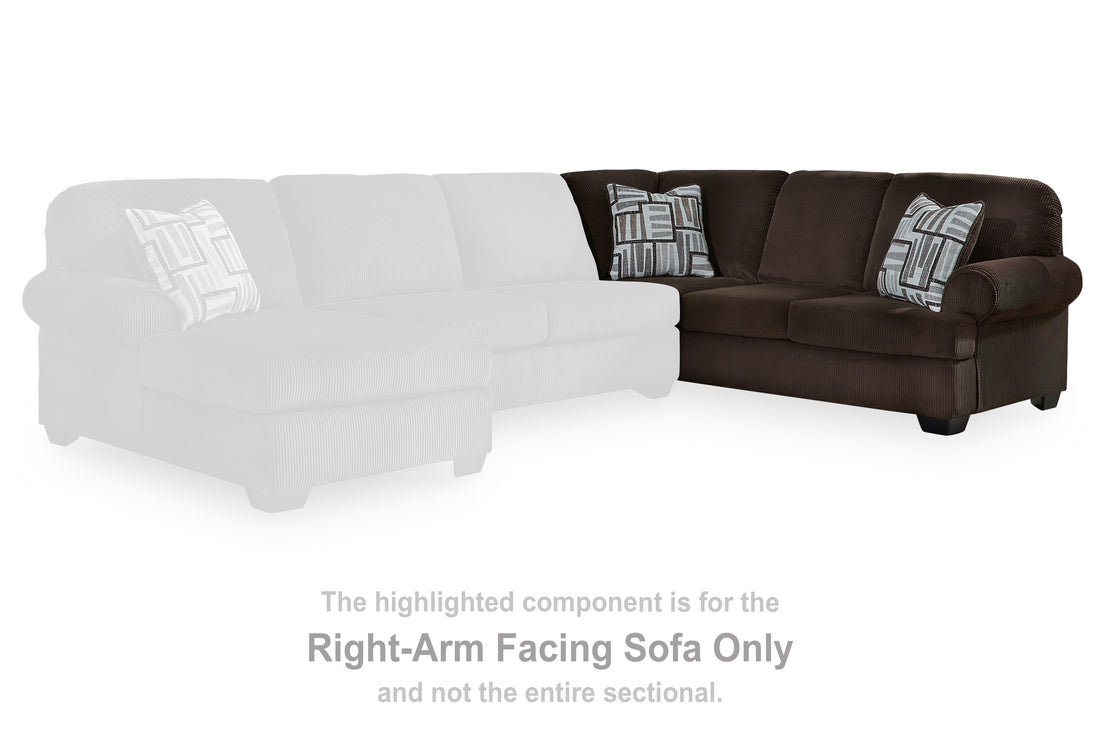 Kimlee Chocolate Right-Arm Facing Sofa - PC3560367