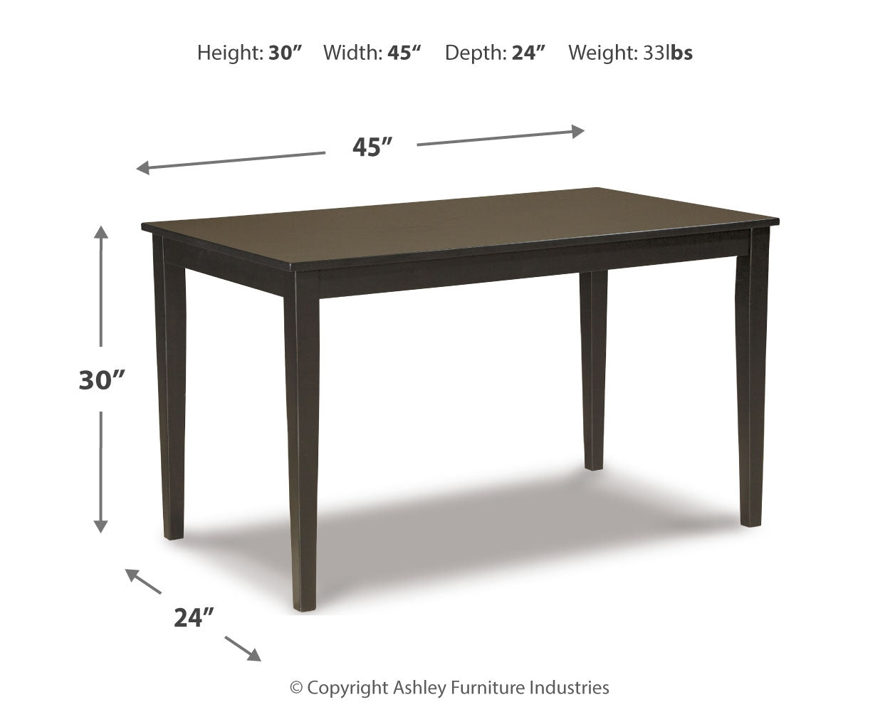 Kimonte Multi Dining Table and 4 Chairs - D250D5