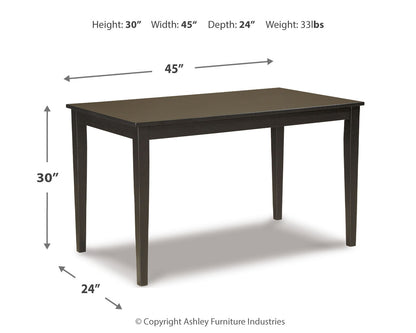 Kimonte Multi Dining Table and 4 Chairs - D250D5