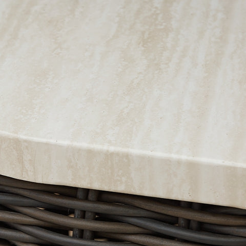 Kimora Beige/Dark Brown Outdoor Coffee Table - P711-701