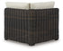 Kimora Beige/Dark Brown Outdoor Corner Chair with Cushion - P711-877