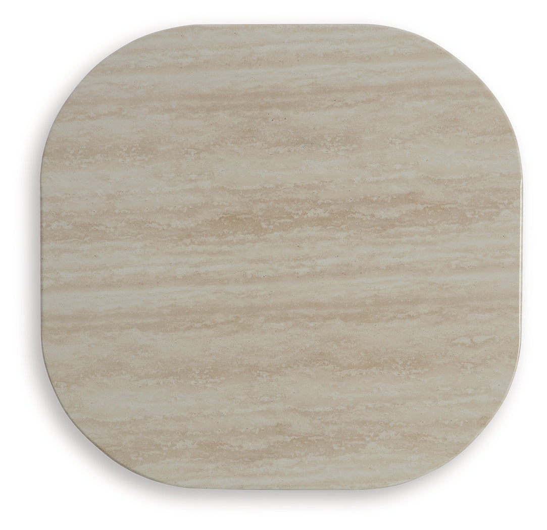 Kimora Beige/Dark Brown Outdoor End Table - P711-702