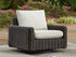 Kimora Beige/Dark Brown Outdoor Swivel Lounge Chair - P711-821