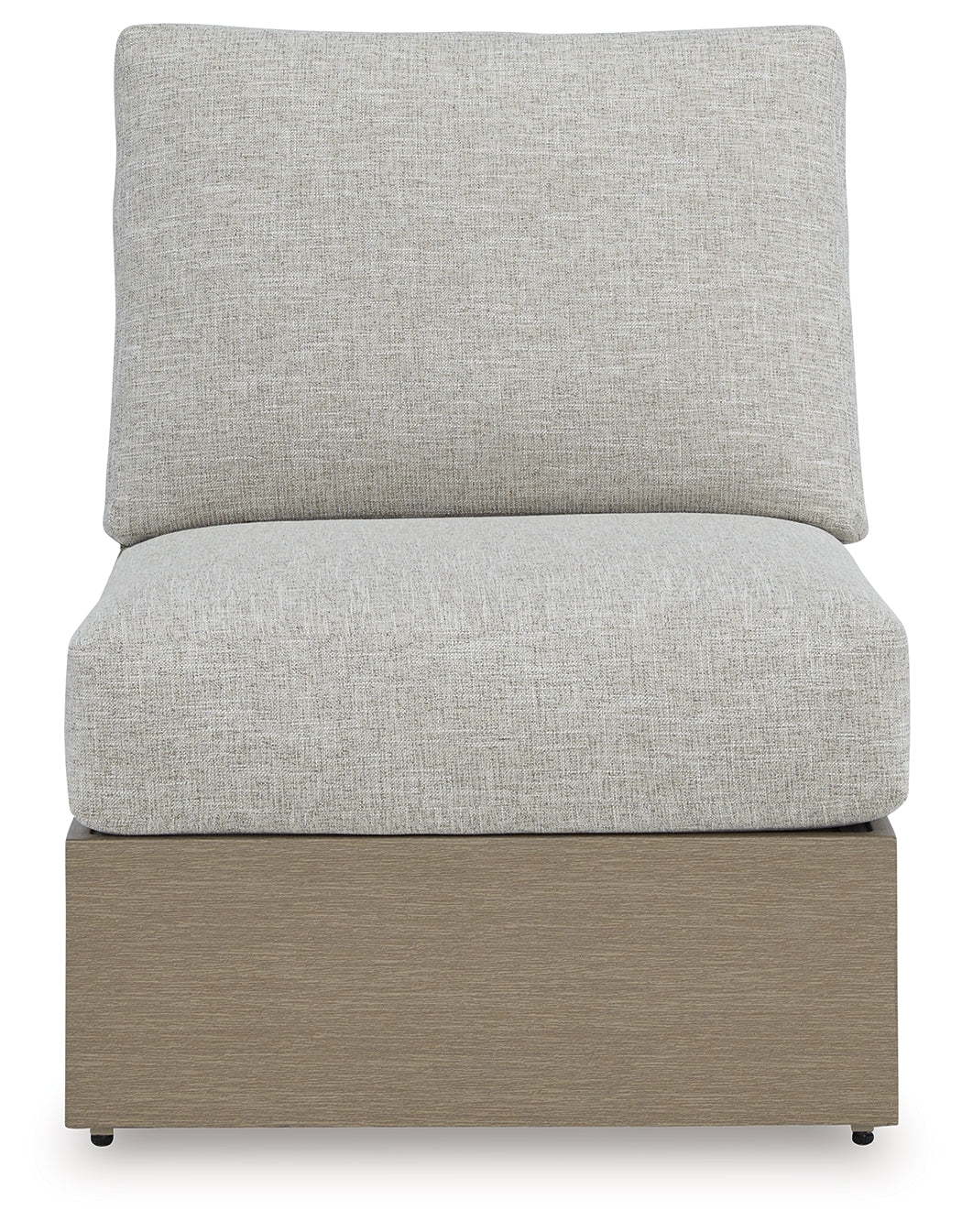Kimpton Isle Brown/Beige Outdoor Armless Chair with Cushion - P704-846