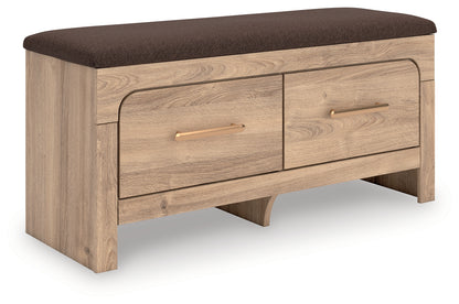 Kinlanni Tan/Brown Bedroom Storage Bench - PCB1360-09